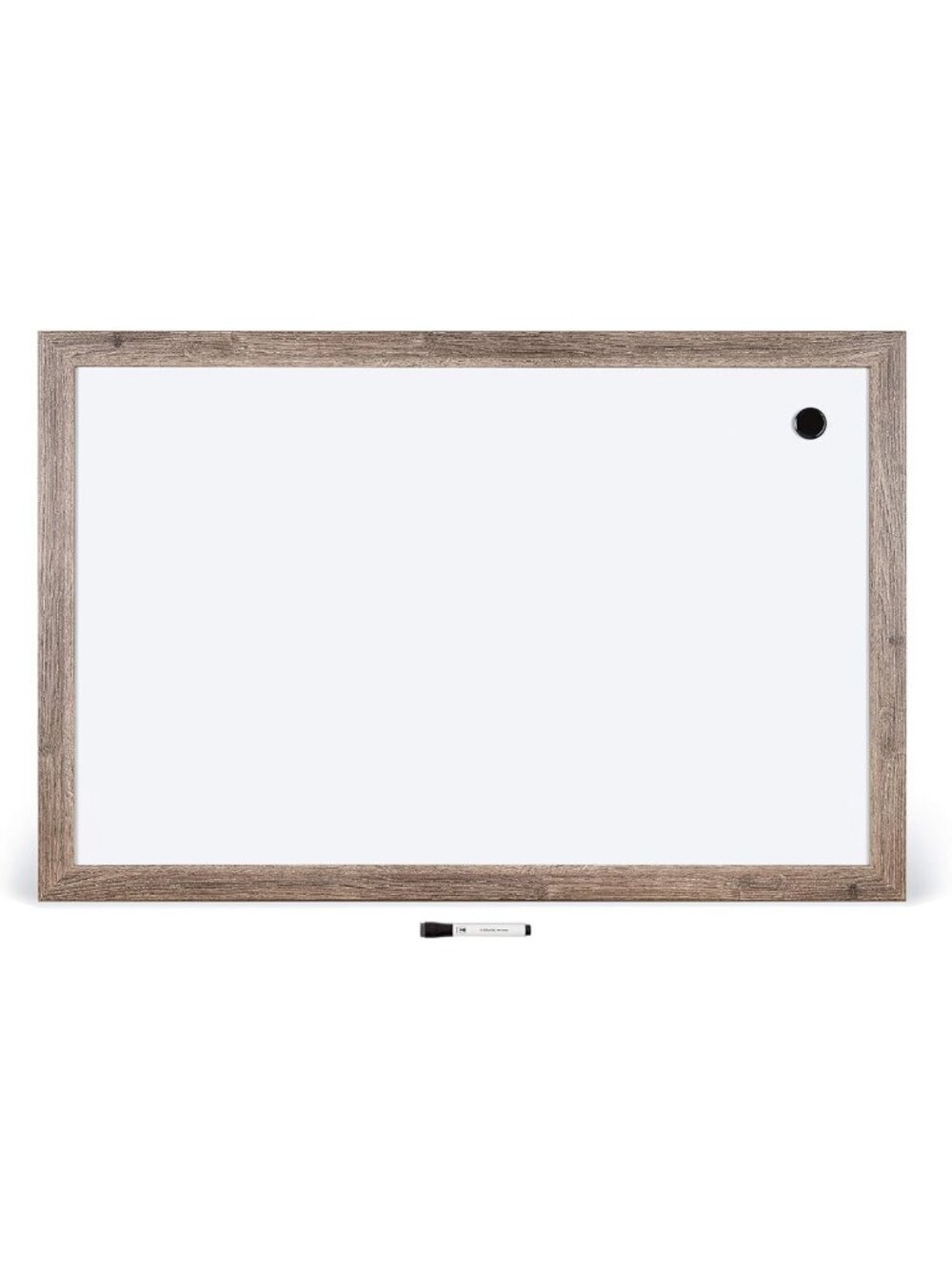 Magnetic Dry Erase Board 24" x 36" with Rustic Wood Frame - Home Office Decor